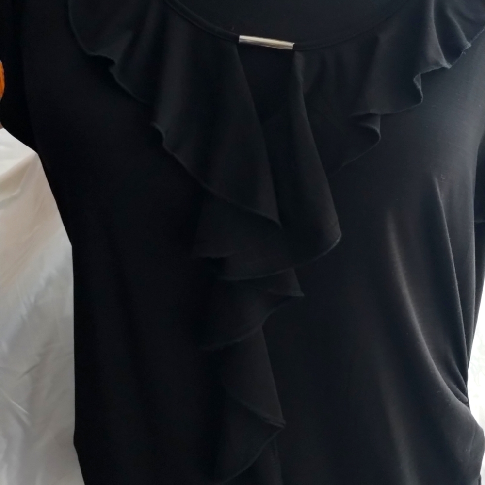 Black polyester to gently worn